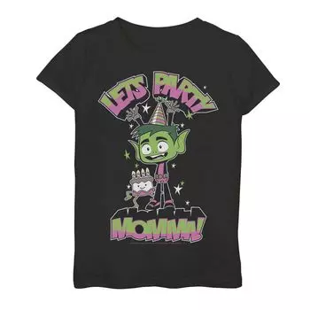 Девочки 7–16 лет из комиксов DC «Юные титаны, вперед!» Футболка Beast Boy Let's Party Momma Licensed Character