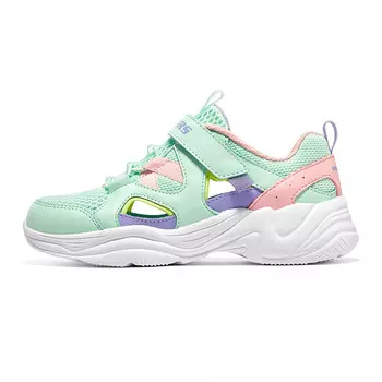 Девочки Детские Кроссовки Детские Низкие Зеленые Skechers, зеленый
