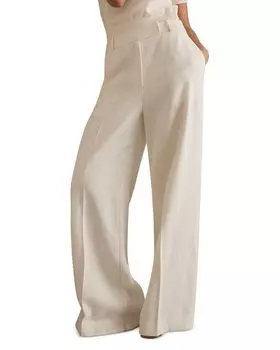 Девон Широкие Брюки REISS, белый