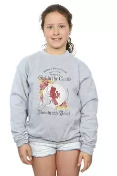 Девушка «Красавица и чудовище» в толстовке «Замок» Disney, серый
