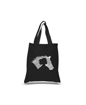 Девушка-лошадь — маленькая большая сумка Word Art La Pop Art, синий