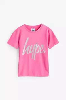 Девушки футболка с надписью Hype, розовый