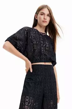 Дезигуаль блузка Desigual, черный