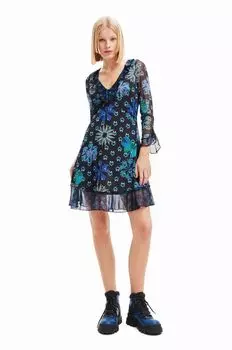 Дезигуальное платье Desigual, темно-синий