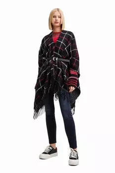 Дезигуаль пончо Desigual, черный