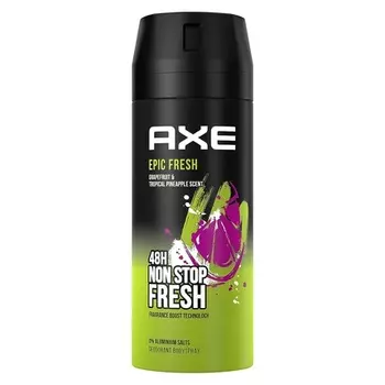 Дезодорант AX Bodyspray Epic Fresh без алюминия, защита от запаха тела на 48 часов Axe