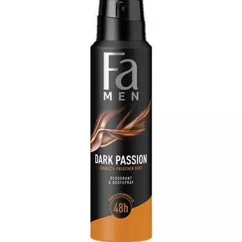 Дезодорант и спрей для тела Dark Passion Fa Men, 150 ml