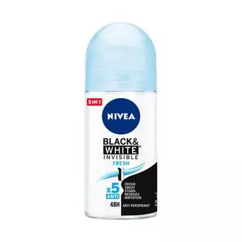 Дезодорант Invisible For Black & White Desodorante Roll On Nivea, 50 ml