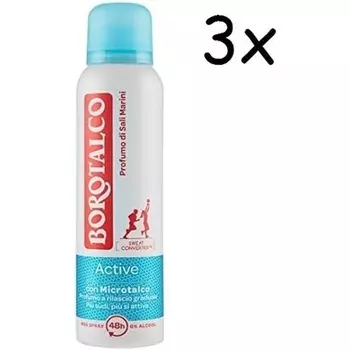 Дезодорант Roberts Active Deo с активными минералами, 150 мл, 0% спирта! 48 часов! Borotalco