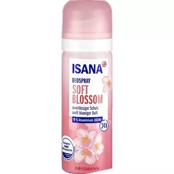 Дезодорант-спрей Soft Blossom дорожный размер ISANA, 50 ml