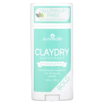 Дезодорант Zion Health Bold ClayDry с эвкалиптом и мятой, 80 г