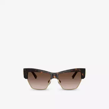 Dg4415 солнцезащитные очки «кошачий глаз» из ацетата ацетата Dolce & Gabbana, коричневый