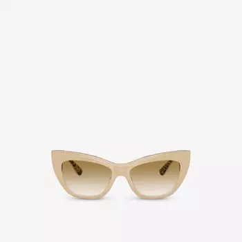 Dg4417 солнцезащитные очки «кошачий глаз» из ацетата Dolce & Gabbana, бежевый