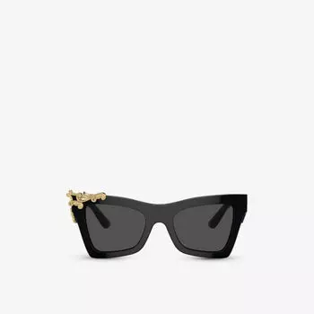 Dg4434 солнцезащитные очки из ацетата в оправе «кошачий глаз» Dolce & Gabbana, черный
