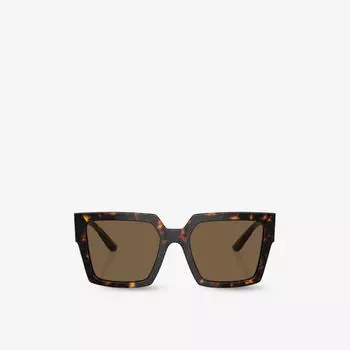 DG4446B солнцезащитные очки из ацетата в квадратной оправе Dolce & Gabbana, коричневый