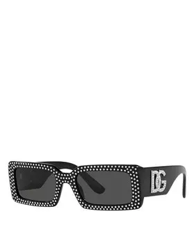 DG4447B Прямоугольные солнцезащитные очки, 53 мм Dolce & Gabbana, цвет Black