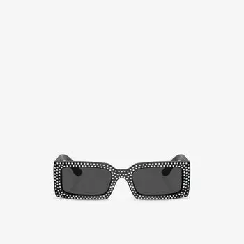DG4447B солнцезащитные очки из ацетата в прямоугольной оправе Dolce & Gabbana, черный