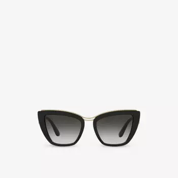 Dg6144 солнцезащитные очки в нейлоновой оправе «кошачий глаз» Dolce & Gabbana, черный