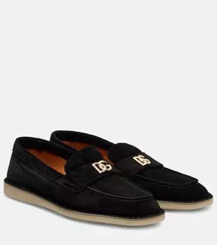 DG замшевые лоферы Dolce&Gabbana, черный
