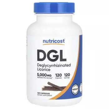 DGL, 5000 мг, 120 капсул Nutricost