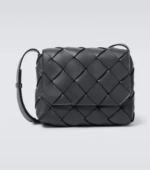 Diago Маленькая кожаная сумка через плечо Bottega Veneta, Ardoise-Silver