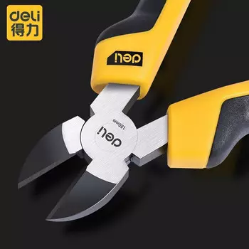 Диагональные плоскогубцы с нескользящей резиновой ручкой № 55, диагональные плоскогубцы из высокоуглеродистой стали, кусачки для проволоки, 6 дюймов, DL0201 Deli