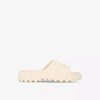 Диагональные резиновые ползунки с тисненым логотипом Off-White, бежевый