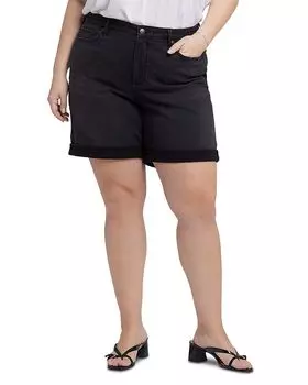 Диана Расслабленные джинсовые шорты в цвете Cadiz Royal NYDJ Plus, черный