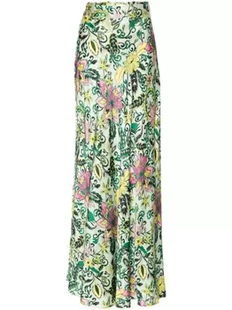 Diane Von Furstenberg двусторонняя юбка макси Krisa, зеленый