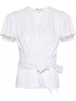 Diane Von Furstenberg футболка Sienna асимметричного кроя, белый
