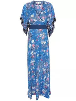 Diane Von Furstenberg платье макси Gary с запахом, синий