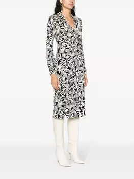 Diane Von Furstenberg платье миди Bogna с принтом, черный