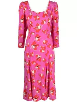 Diane Von Furstenberg платье миди Joanna с графичным принтом, розовый