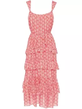 Diane Von Furstenberg платье миди Moderna с цветочным принтом, красный