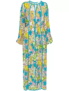 Diane Von Furstenberg платье Scott с цветочным принтом, синий