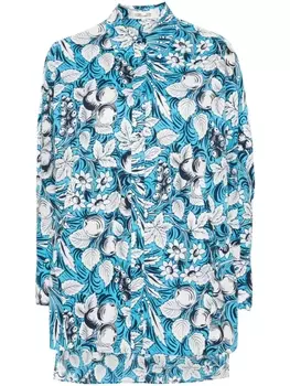 Diane Von Furstenberg рубашка Caleb с принтом, синий