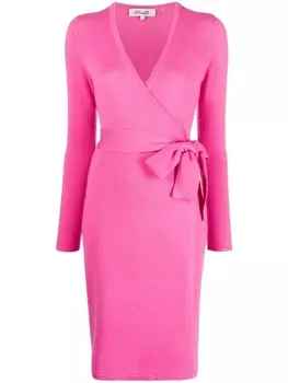 Diane Von Furstenberg трикотажное платье с запахом, розовый
