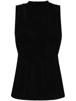 Diane Von Furstenberg трикотажный топ в полоску, черный