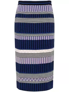 Diane Von Furstenberg жаккардовая юбка Bernarda с узором, синий