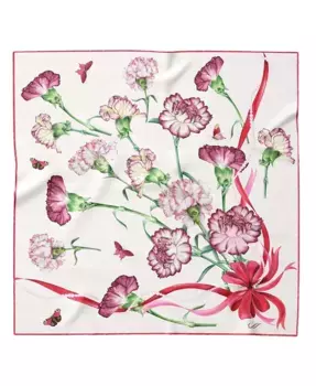 Диантус - Шелковый бандана для женщин Elizabetta, красный