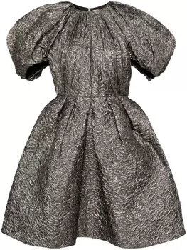 Dice Kayek платье мини с эффектом металлик, серебристый