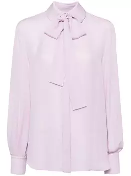 Dice Kayek шелковая рубашка с завязками, фиолетовый