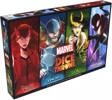 Dice Throne Marvel Box 1 Алая Ведьма, Тор, Локи, Человек-Паук, настольная игра, Lucky Duck Games