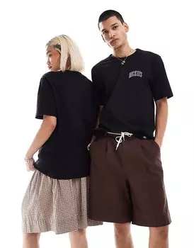 Dickies – Aitken – Черно-фиолетовая футболка с логотипом на левой груди