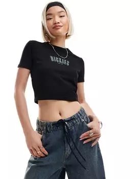 Dickies – Clarksville – Черная укороченная футболка