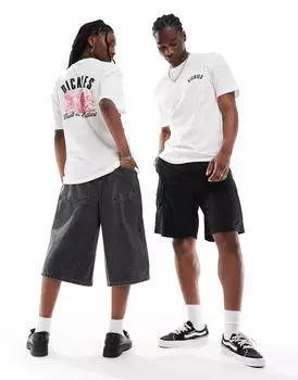 Dickies – Dendron – Белая футболка с короткими рукавами и принтом на спине – только на ASOS