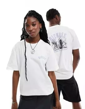 Dickies – Dendron – Белая футболка с короткими рукавами и принтом на спине – только на ASOS