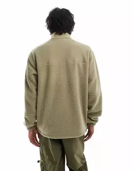 Dickies - Louisburg - флисовая толстовка зеленого цвета цвета хаки с молнией на шее