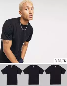 Dickies – Набор из 3 черных футболок