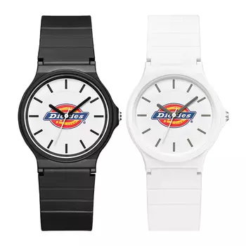 Dickies Наручные часы с кварцевым механизмом, белый циферблат, унисекс
